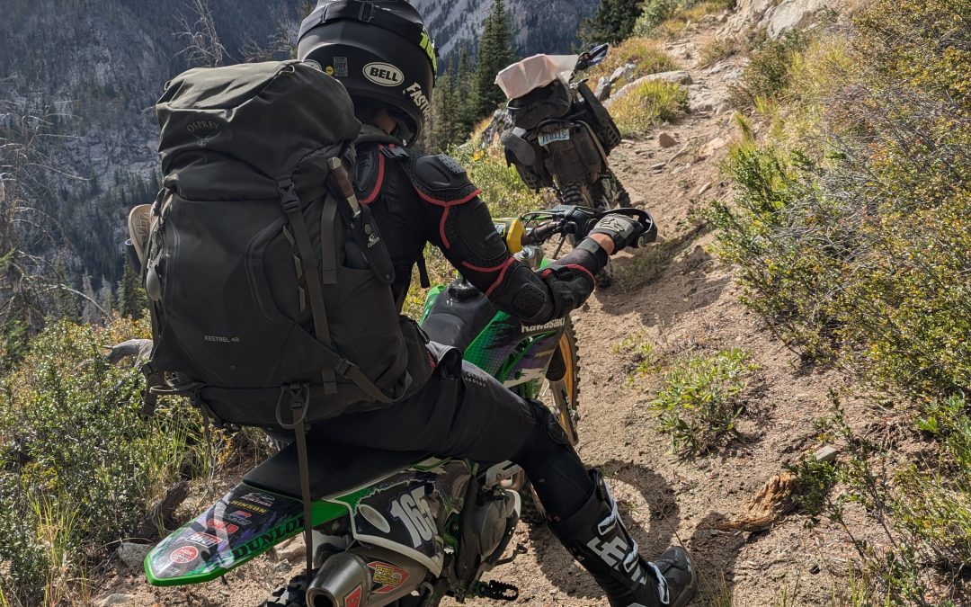 Motorbike on a mountain trail